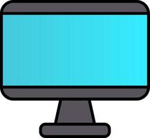 Monitor Line Filled Gradient  Icon vector