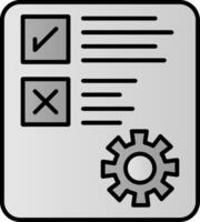 Document Line Filled Gradient  Icon vector