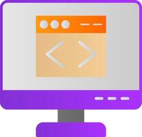 Web Flat Gradient  Icon vector