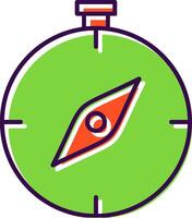 Compass Filled  Icon vector