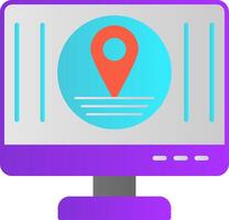 Adress Flat Gradient  Icon vector