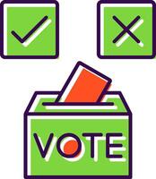 Vote Yes Filled  Icon vector