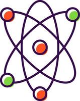 Atom Filled  Icon vector