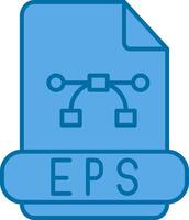 Eps Filled Blue  Icon vector