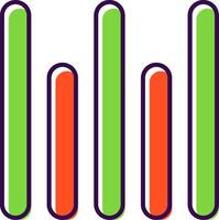 Vertical Align Bottom Filled  Icon vector