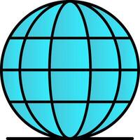 Worldwide Line Filled Gradient  Icon vector