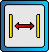 Size Line Filled Gradient  Icon vector