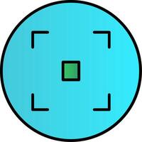 Focus Line Filled Gradient  Icon vector
