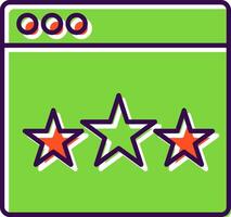 Web Rating Filled  Icon vector