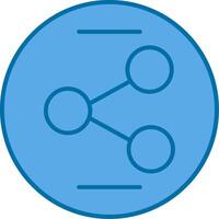 Share Filled Blue  Icon vector