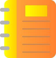 Note Book Flat Gradient  Icon vector