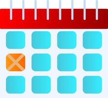 Calendar Date Flat Gradient  Icon vector