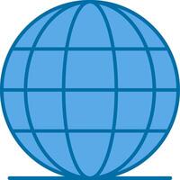 Worldwide Filled Blue  Icon vector