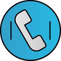 Phone Call Line Filled Gradient  Icon vector