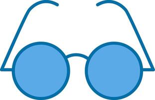 Eyeglasses Filled Blue  Icon vector