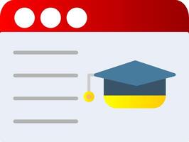 Online Learning Flat Gradient  Icon vector