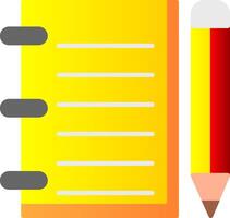 Notebook Flat Gradient  Icon vector