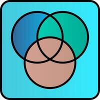 Diagram Line Filled Gradient  Icon vector