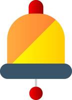 School Bell Flat Gradient  Icon vector