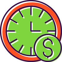 Time is Money Filled  Icon vector