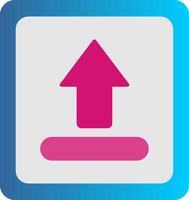 Uploading Flat Gradient  Icon vector