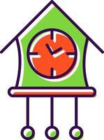 Cuckoo Clock Filled  Icon vector