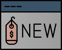 New Item Line Filled Gradient  Icon vector