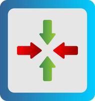 Exit Full Screen Flat Gradient  Icon vector