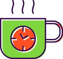 Coffee Time Filled  Icon vector