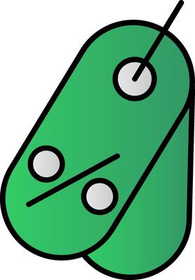 Tag Line Filled Gradient  Icon
