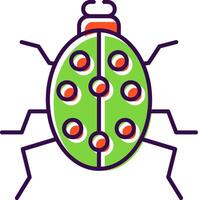 Beetle Filled  Icon vector