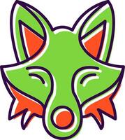 Fox Filled  Icon vector