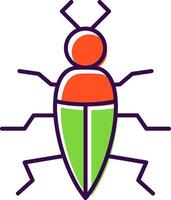 insecto lleno icono vector