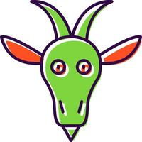 Goat Filled  Icon vector