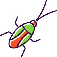 cucaracha lleno icono vector