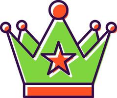 Crown Filled  Icon vector