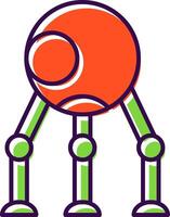 Robot Filled  Icon vector