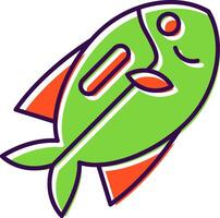 Surgeonfish Filled  Icon vector