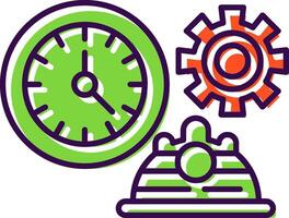 Working Hours Filled  Icon vector