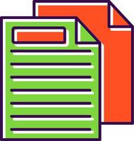 File Filled  Icon vector