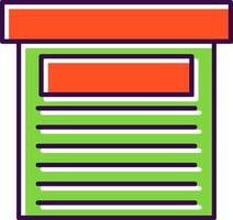 Storage Box Filled  Icon vector