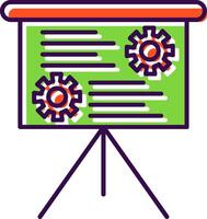 Presentation Filled  Icon vector