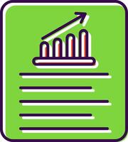 Line Graph Filled  Icon vector