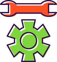 Technical Support Filled  Icon vector
