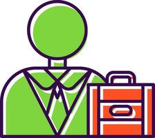 Businessman Filled  Icon vector