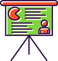 Presentation Filled  Icon vector