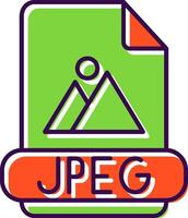 Jpeg Filled  Icon vector