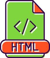 Html Filled  Icon vector