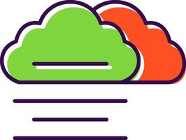 Mist Filled  Icon vector
