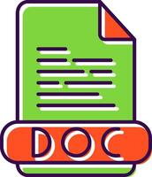 Doc Filled  Icon vector